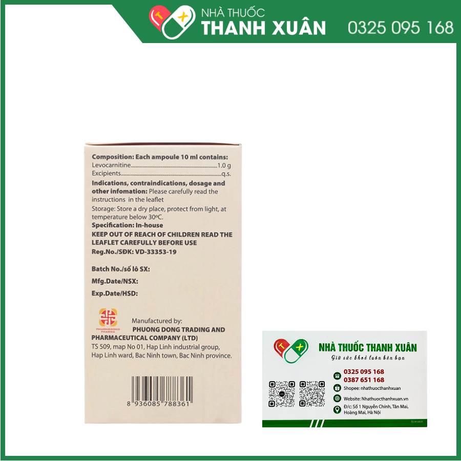 Abanuti 1g trị thiếu hụt carnitine nguyên phát và thứ phát